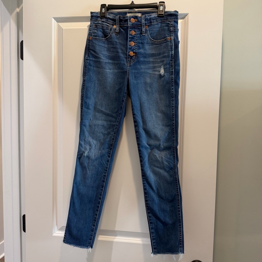 Madewell 10” High Rise Button-Fly Straight Leg Jeans